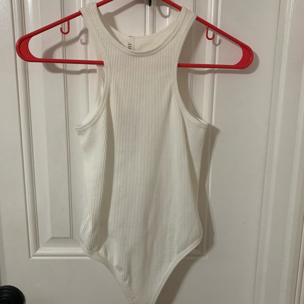 ANWND White Ribbed Bodysuit